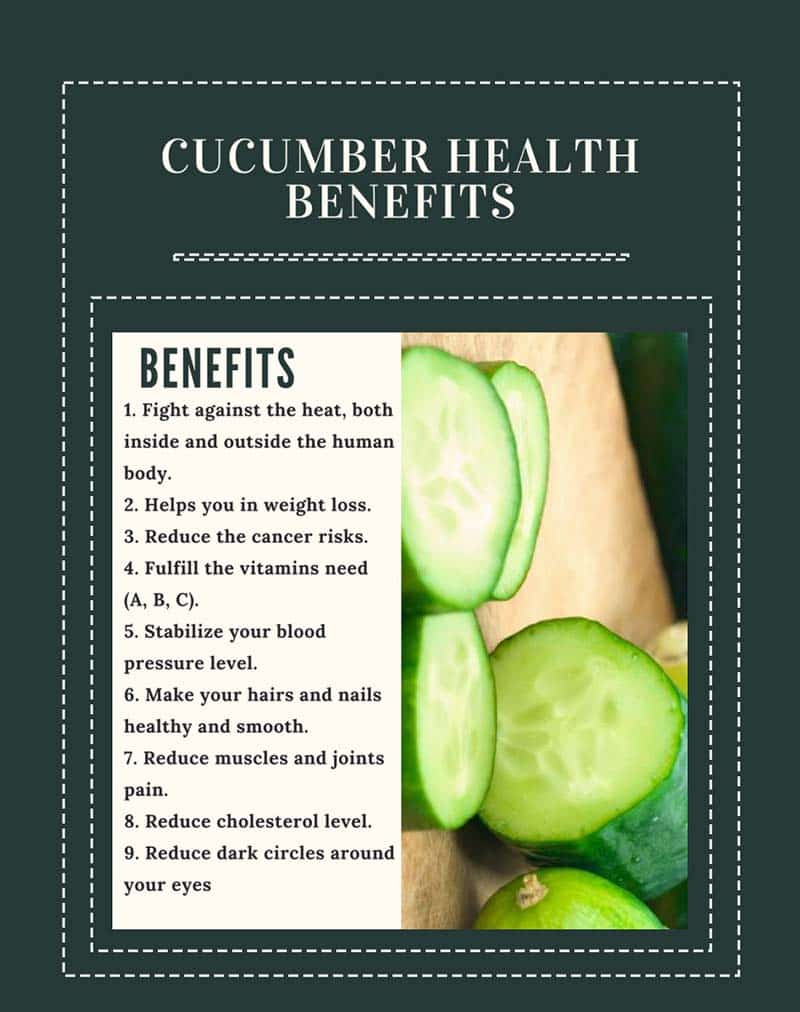 Benefits Of Cucumbers